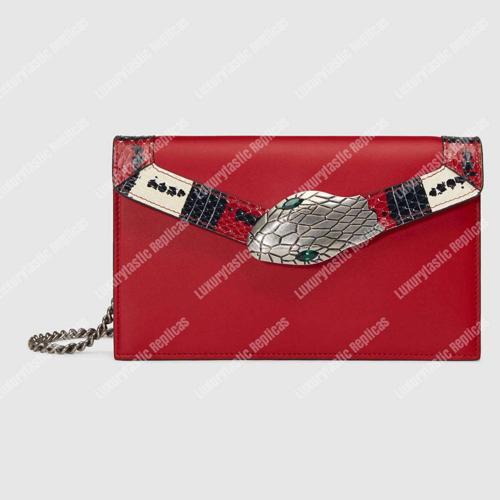 G*u*i lilith leather shoulder bag red
