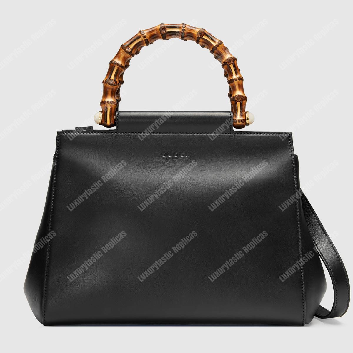 G*u*i nymphaea small top handle bag black