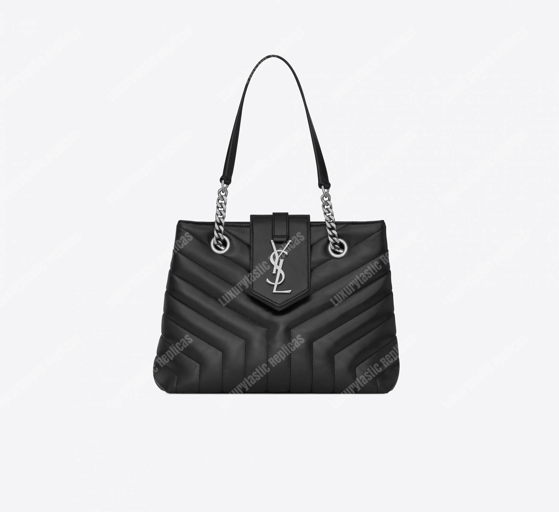 Saint Laurent Small Loulou Shopping Bag Black