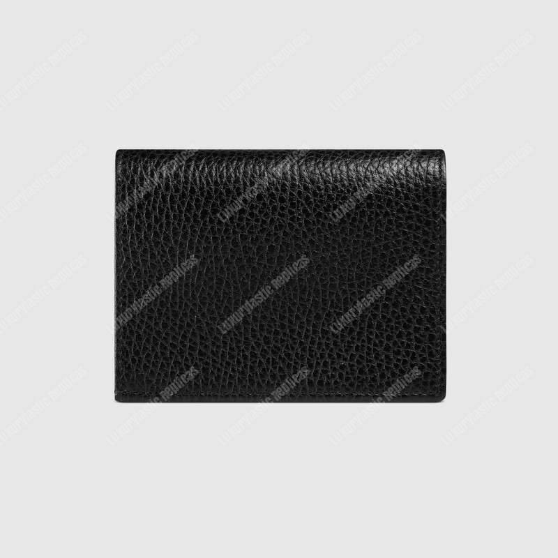 G*u*i gg leather card case black