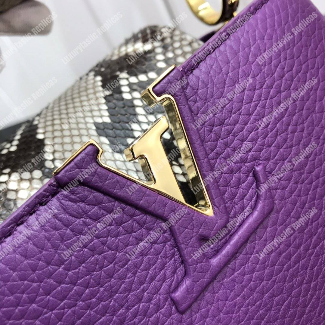 LV Capucines Mini Taurillon Python Purple
