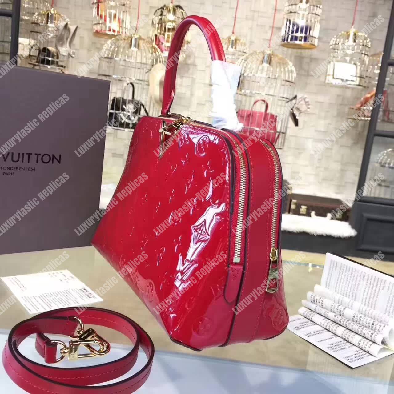 LV Melrose Monogram Vernis Cherry