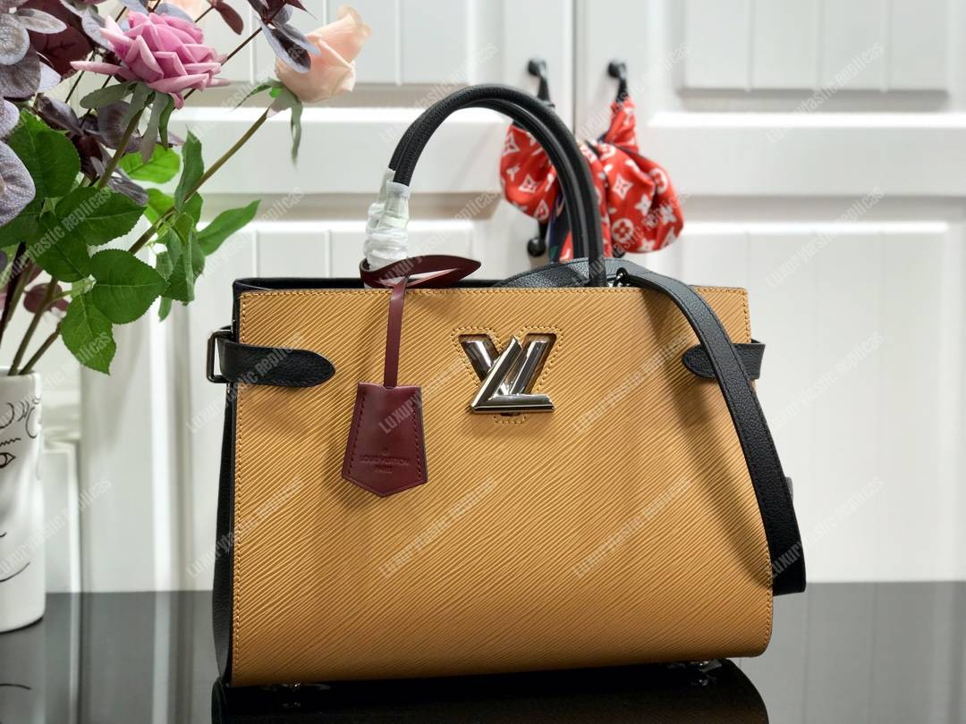 LV Twist Tote Epi Leather Camel