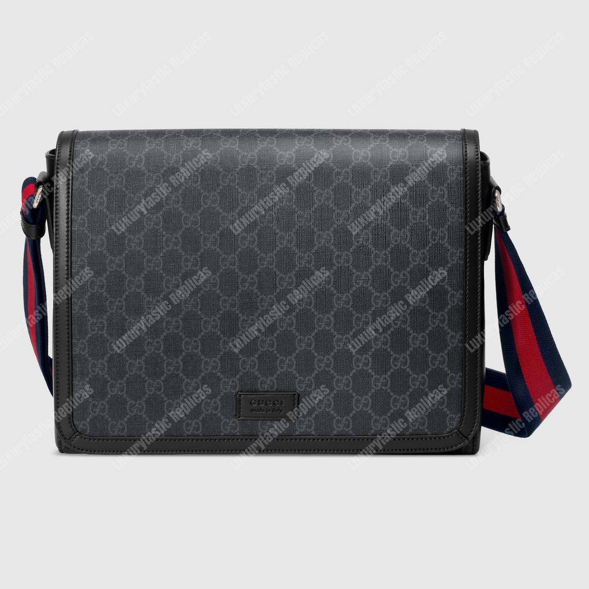 G*u*i gg sup*e flap messenger black/grey