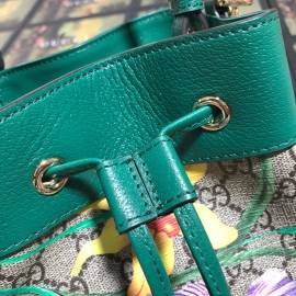 G*u*i ophidia gg flora small bucket bag green