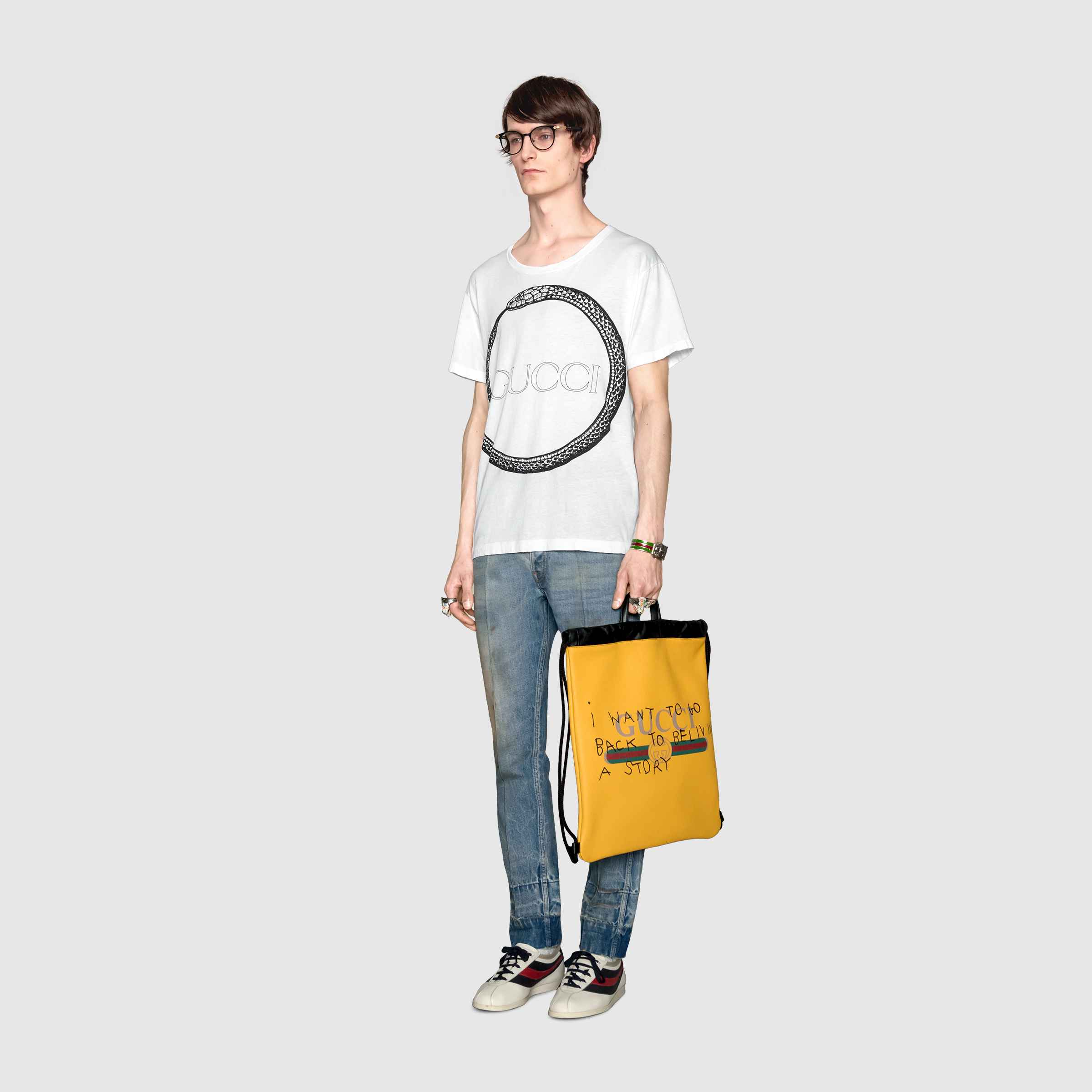 G*u*i coco capitán logo backpack yellow
