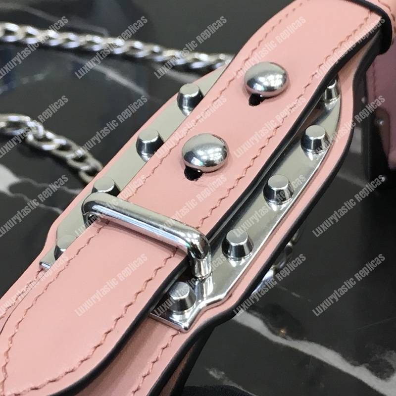 Pra*a cahier calf leather bag pink