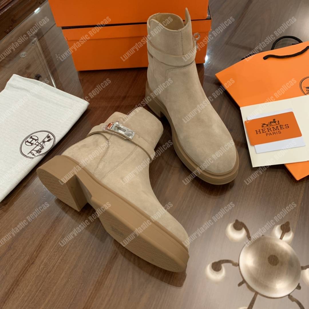 H**mes veo ankle boot baige