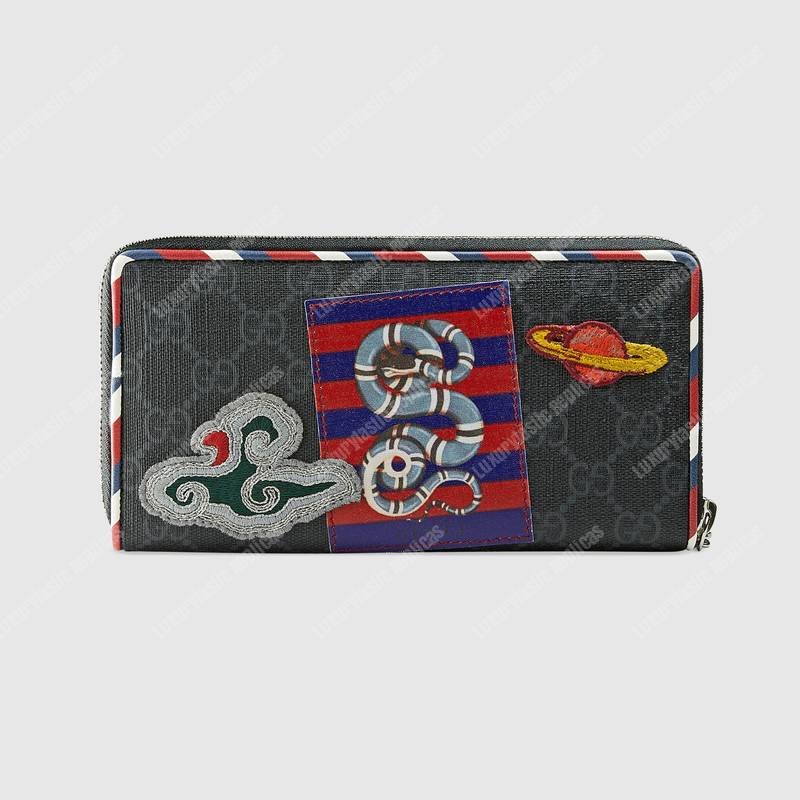 night courrier gg Sup*e zip around wallet