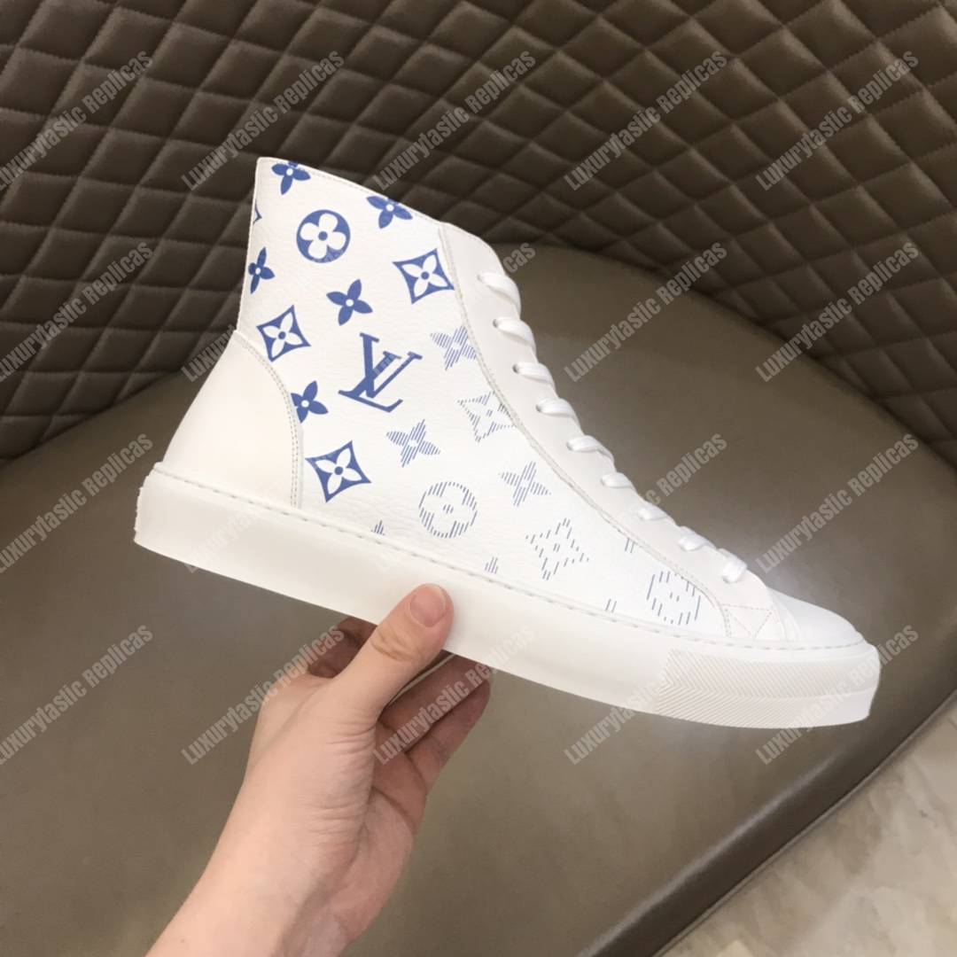 LV Tattoo Trainer Boots Blue Print
