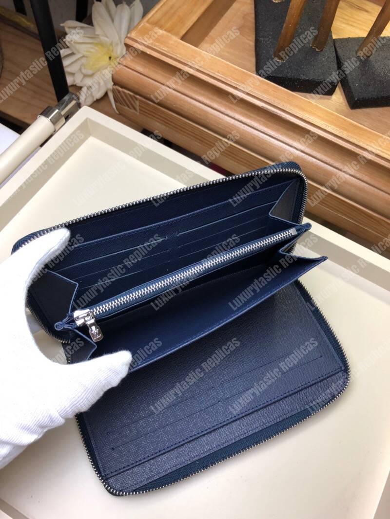 LV Zippy Organizer Epi Leather Navy