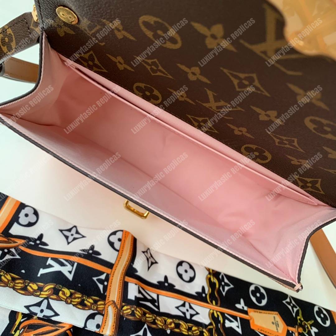 LV Cherrywood BB Smooth Patent Monogram Rose Ballerine