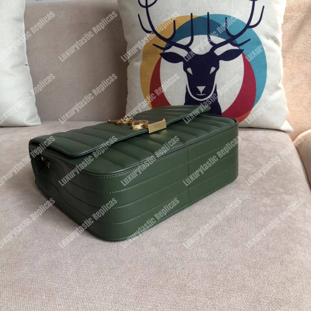 Saint Laurent Vicky Large Dark Green