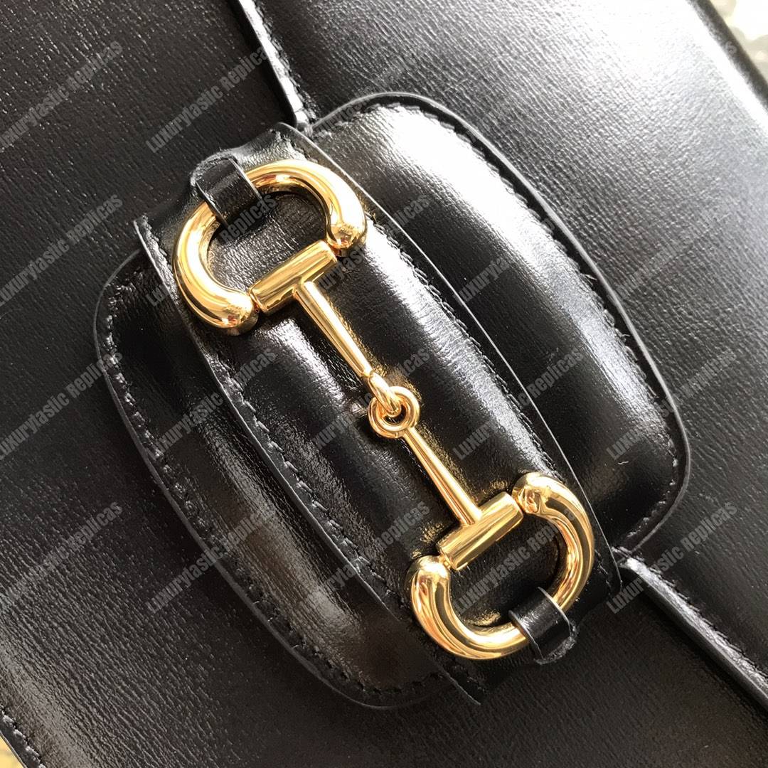 G*u*i 1995 horsebit shoulder bag black