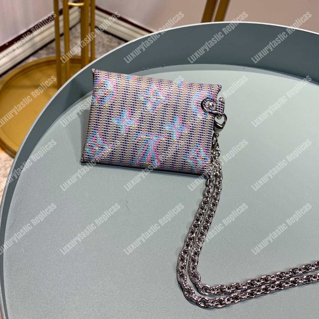 LV Kirigami Necklace Wallet Monogram LV Pop Motif Bleu