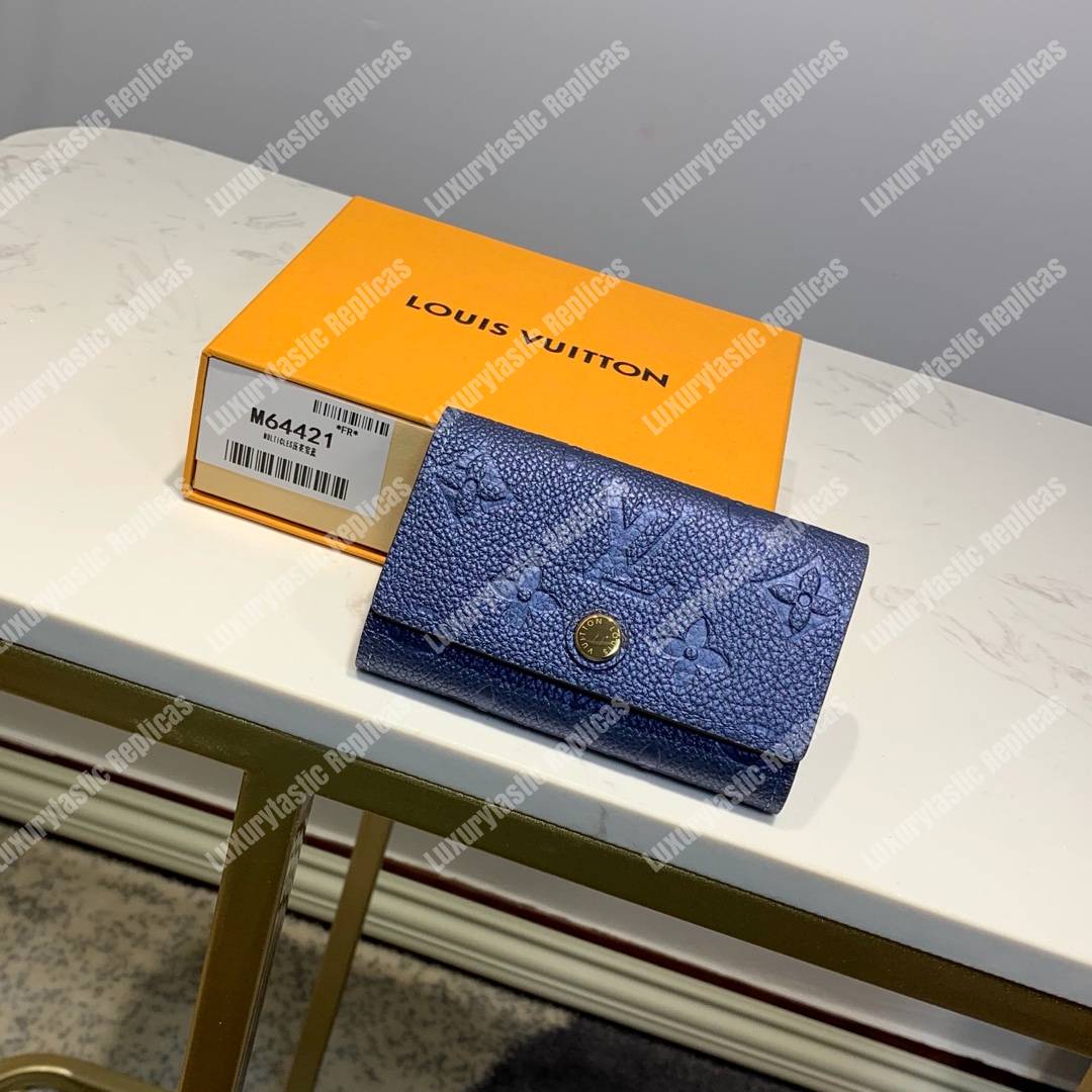 LV 6 KEY HOLDER Monogram Empreinte leather Iris