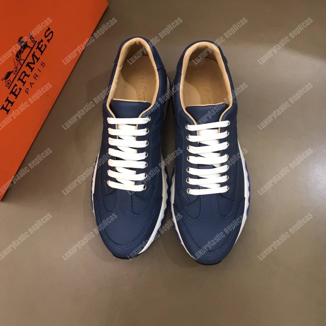 H**mes trail sneaker blue