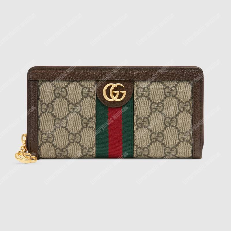 G*u*i ophidia gg zip around wallet gg sup*e canvas