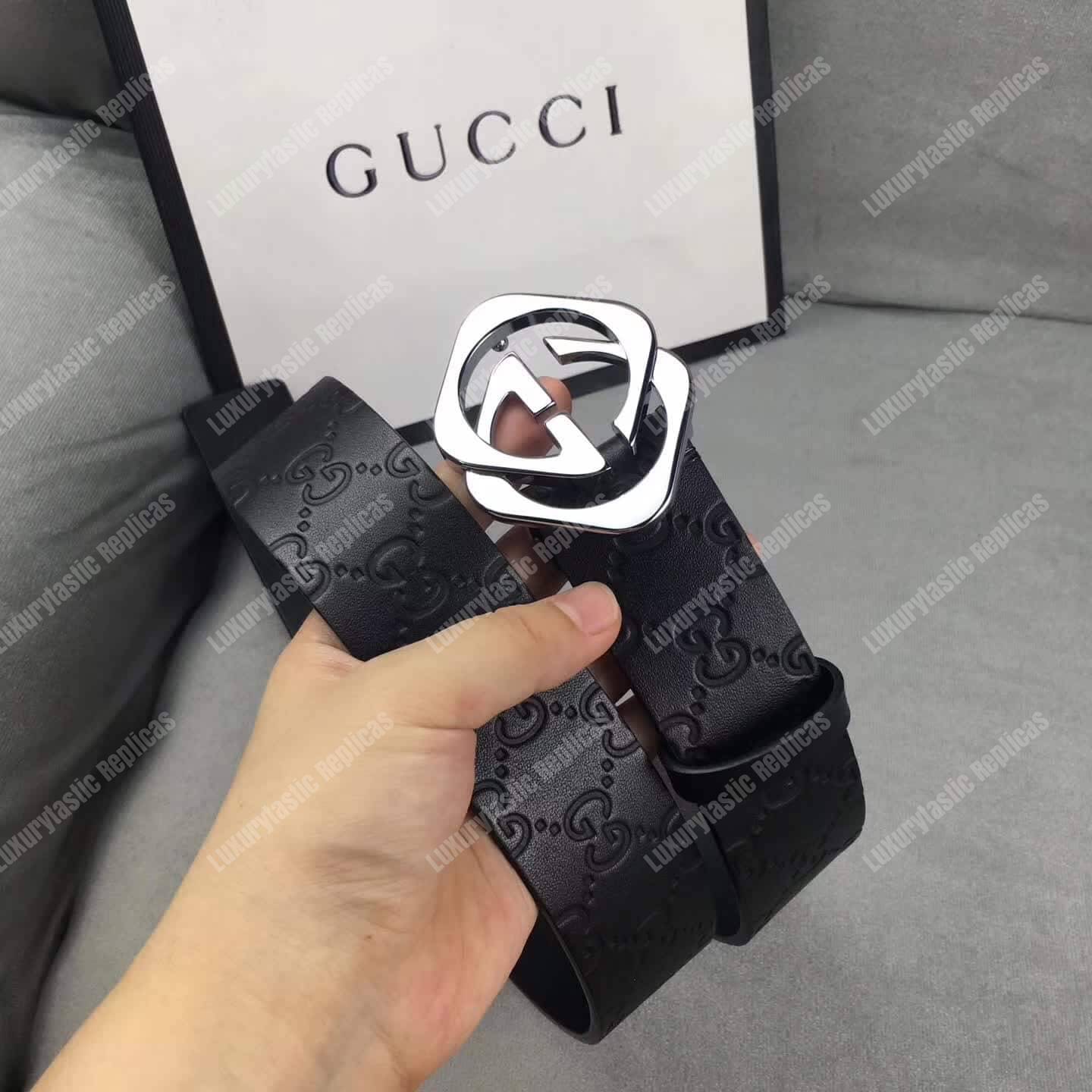 G*u*i signature leather belt