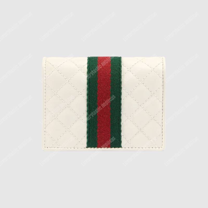 G*u*i leather card case with double g off-white