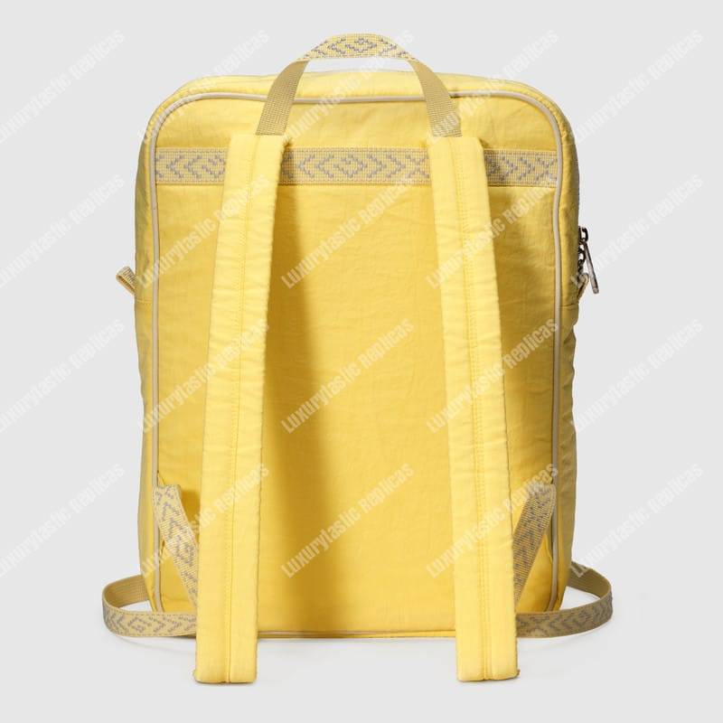 G*u*i medium backpack with interlocking g print yellow