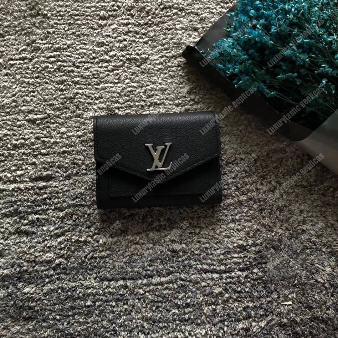 LV MyLockMe Compact Wallet Noir