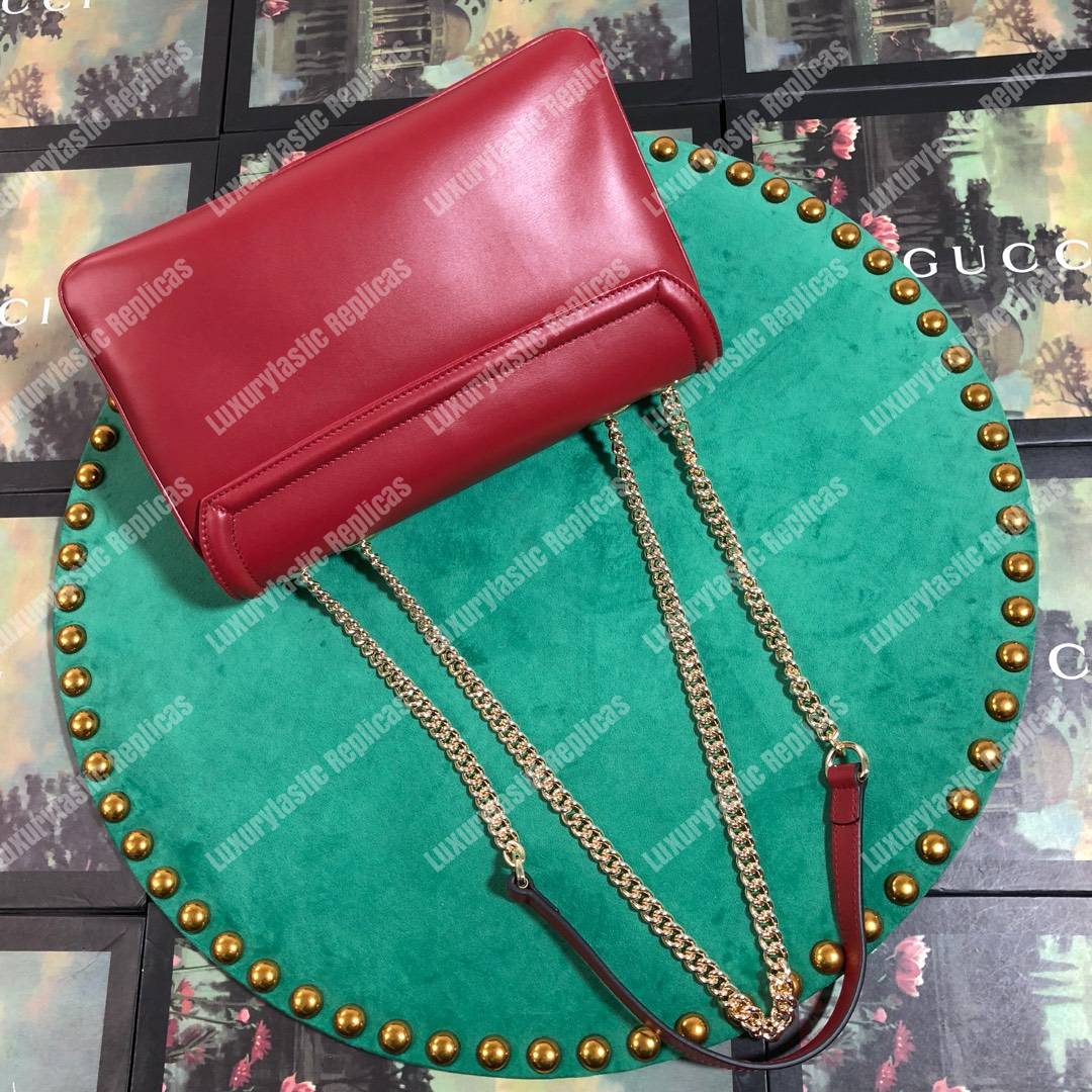 G*u*i rajah medium shoulder bag red