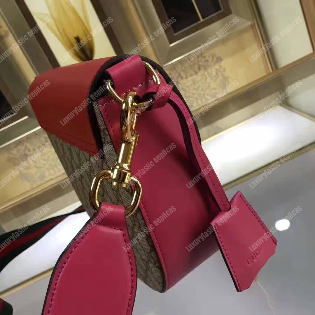 G*u*i padlock medium gg shoulder bag red