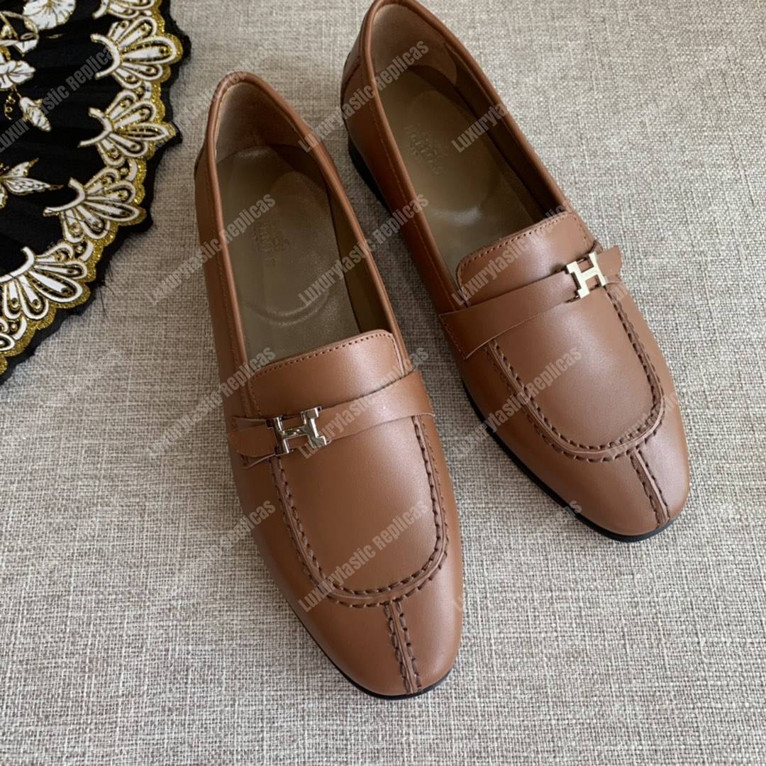 H**mes h buckle loafer brown