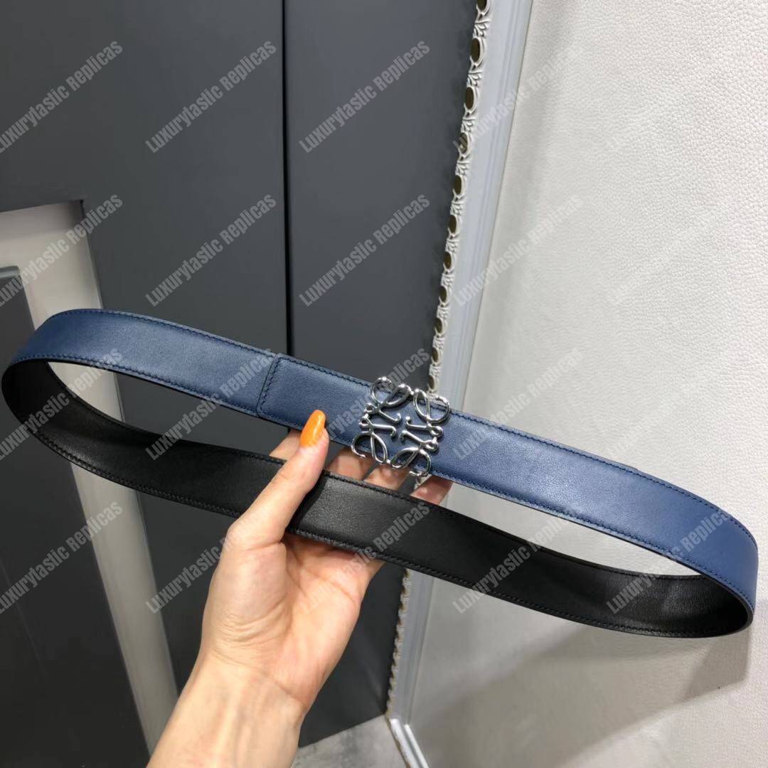Loewe Anagram Belt 3.2Cm Dark Blue