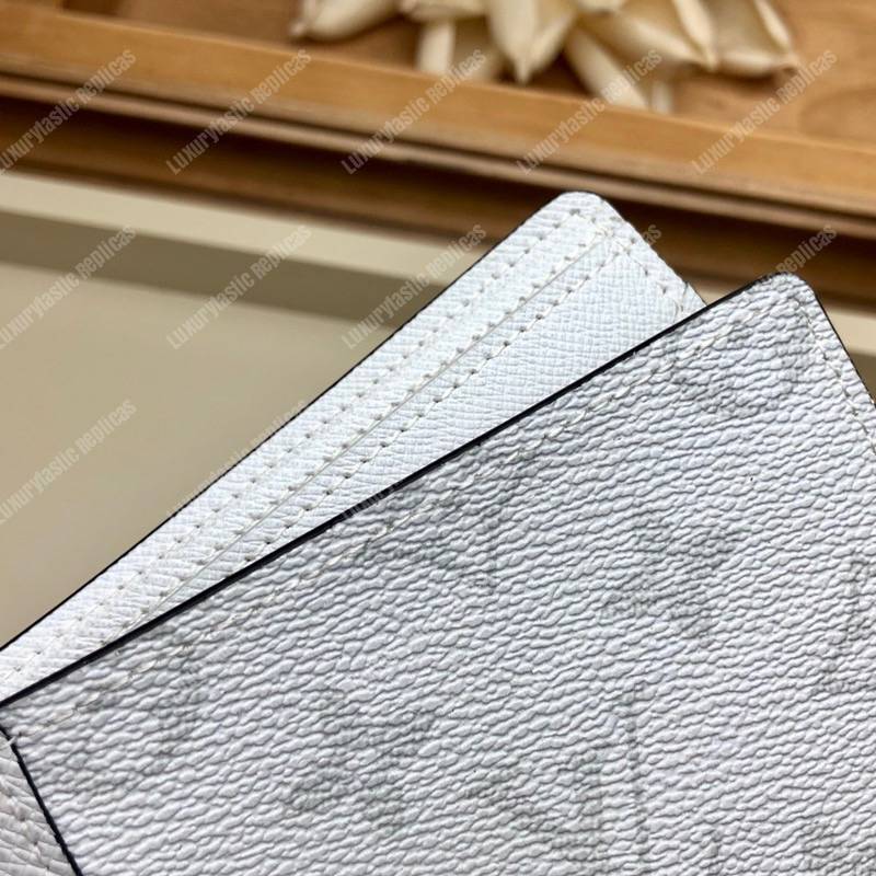 LV Multiple Wallet K45 Taiga Monogram Blanc