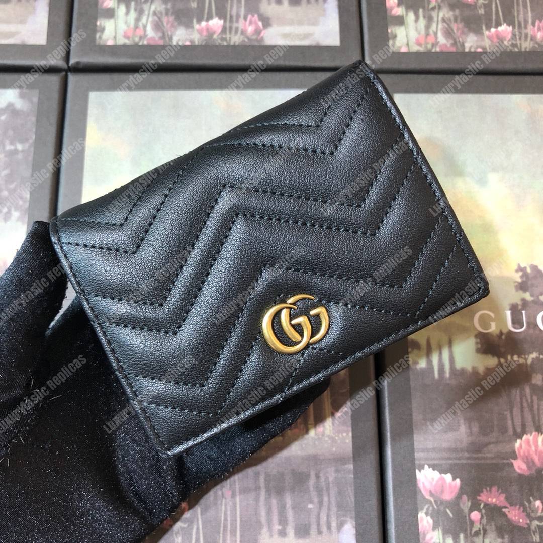 G*u*i gg marmont card case wallet black