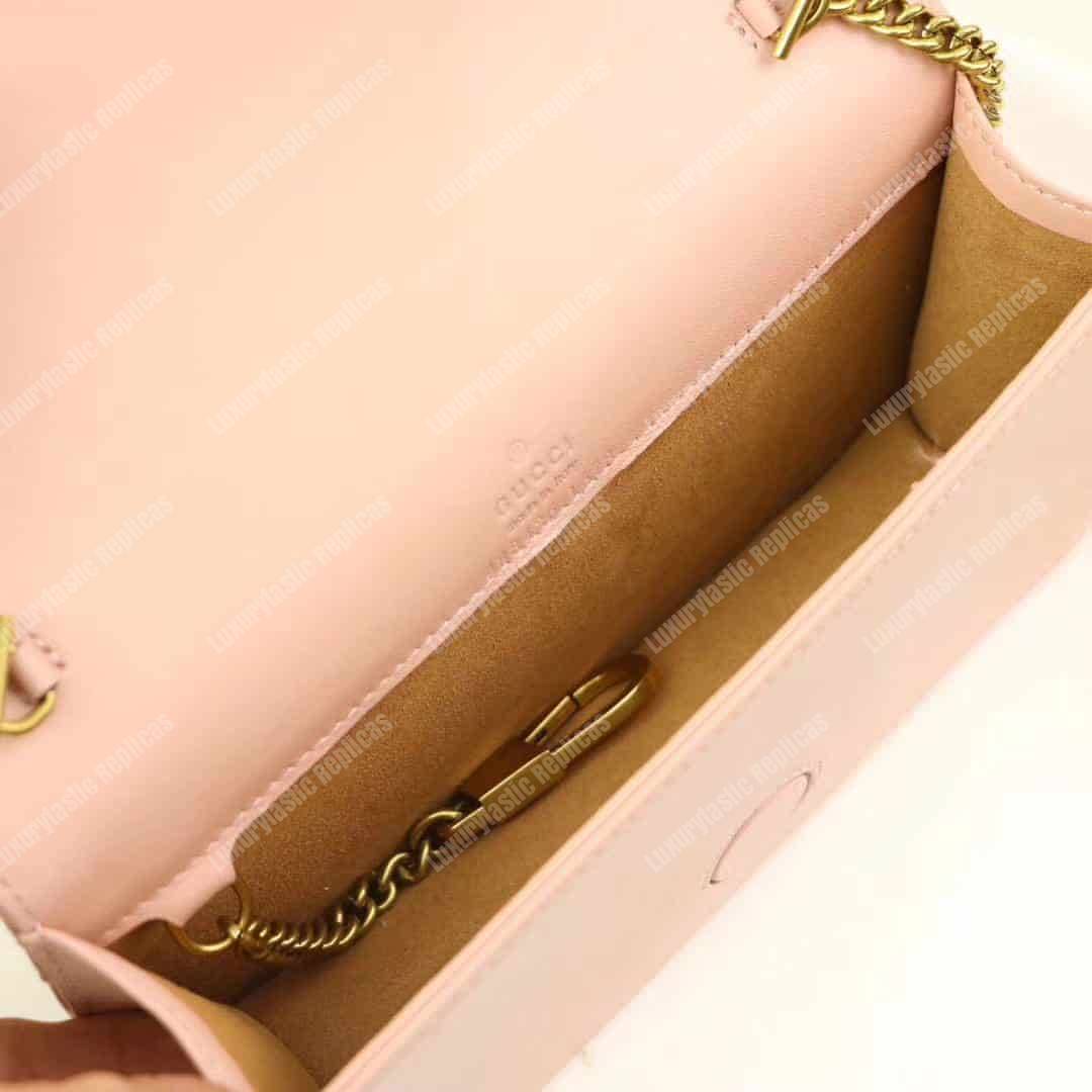 G*u*i gg marmont mini leather bag pink