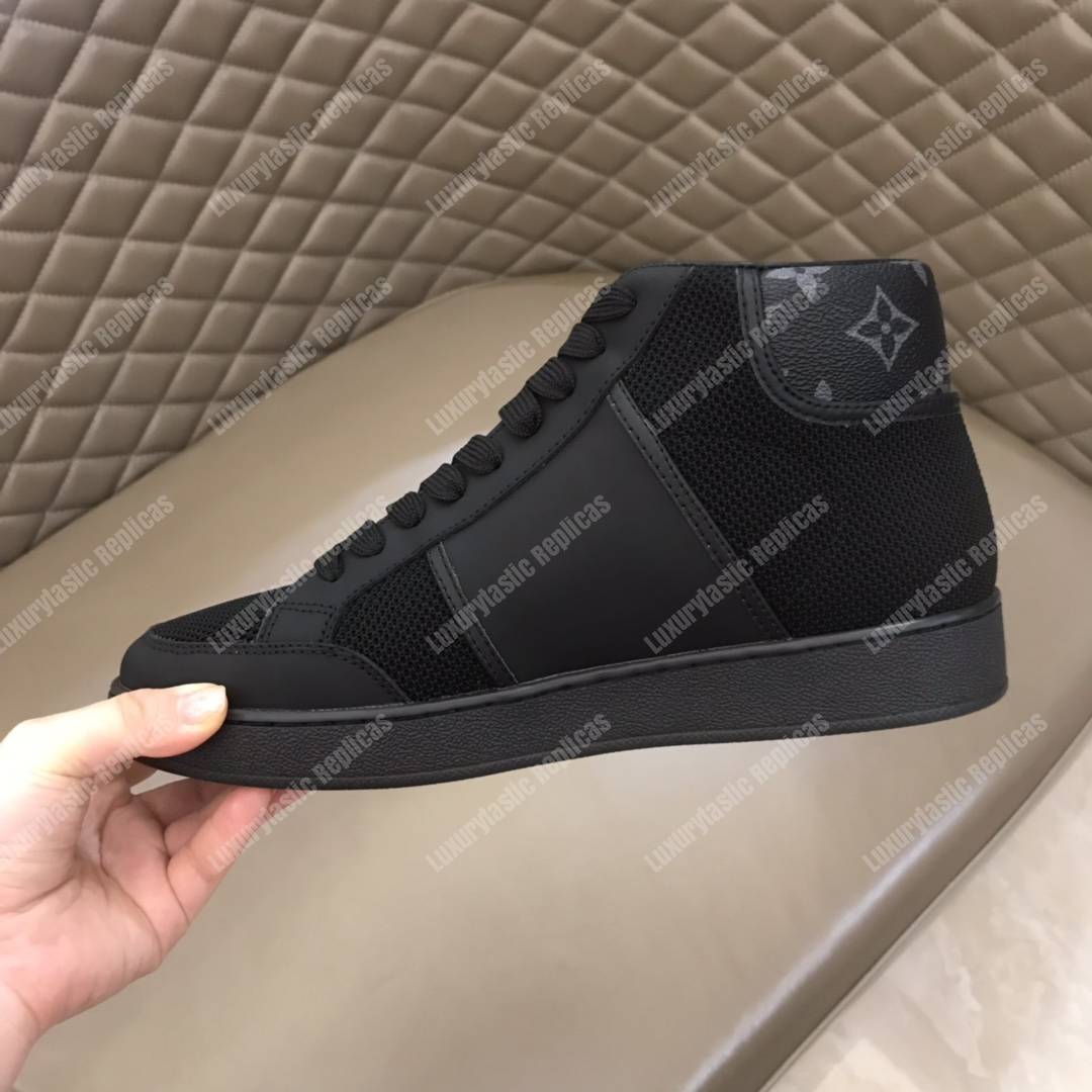 LV Rivoli Zip On The Side Sneaker Boot Black