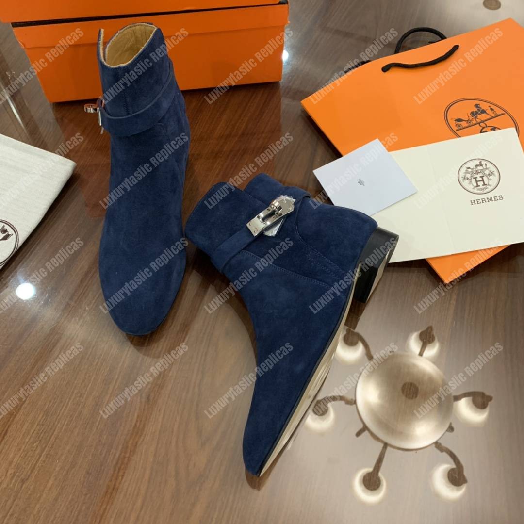 H**mes neo ankle boot blue