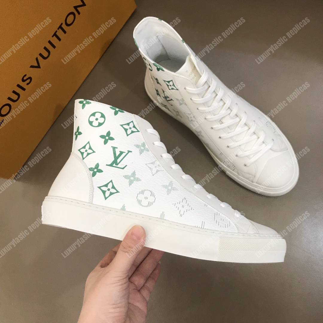 LV Tattoo Trainer Boots Green Print