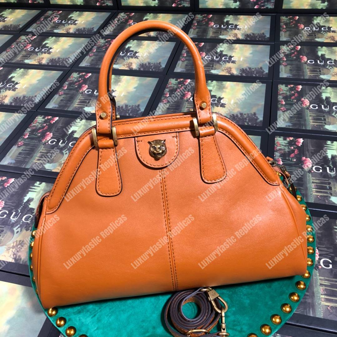 G*u*i re(belle) medium shoulder bag leather orange
