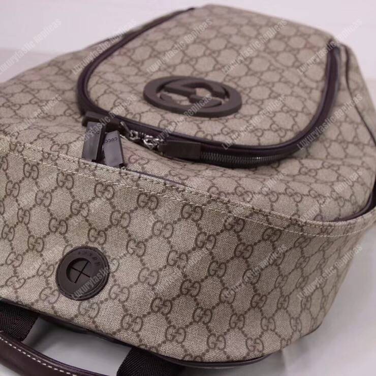 G*u*i gg sup*e interlocking g backpack beige/ebony