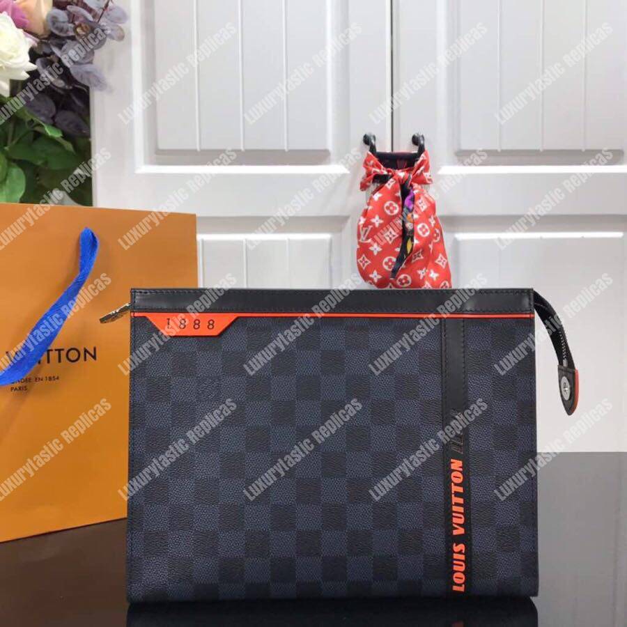 LV Pochette Voyage MM Damier Cobalt Canvas Race