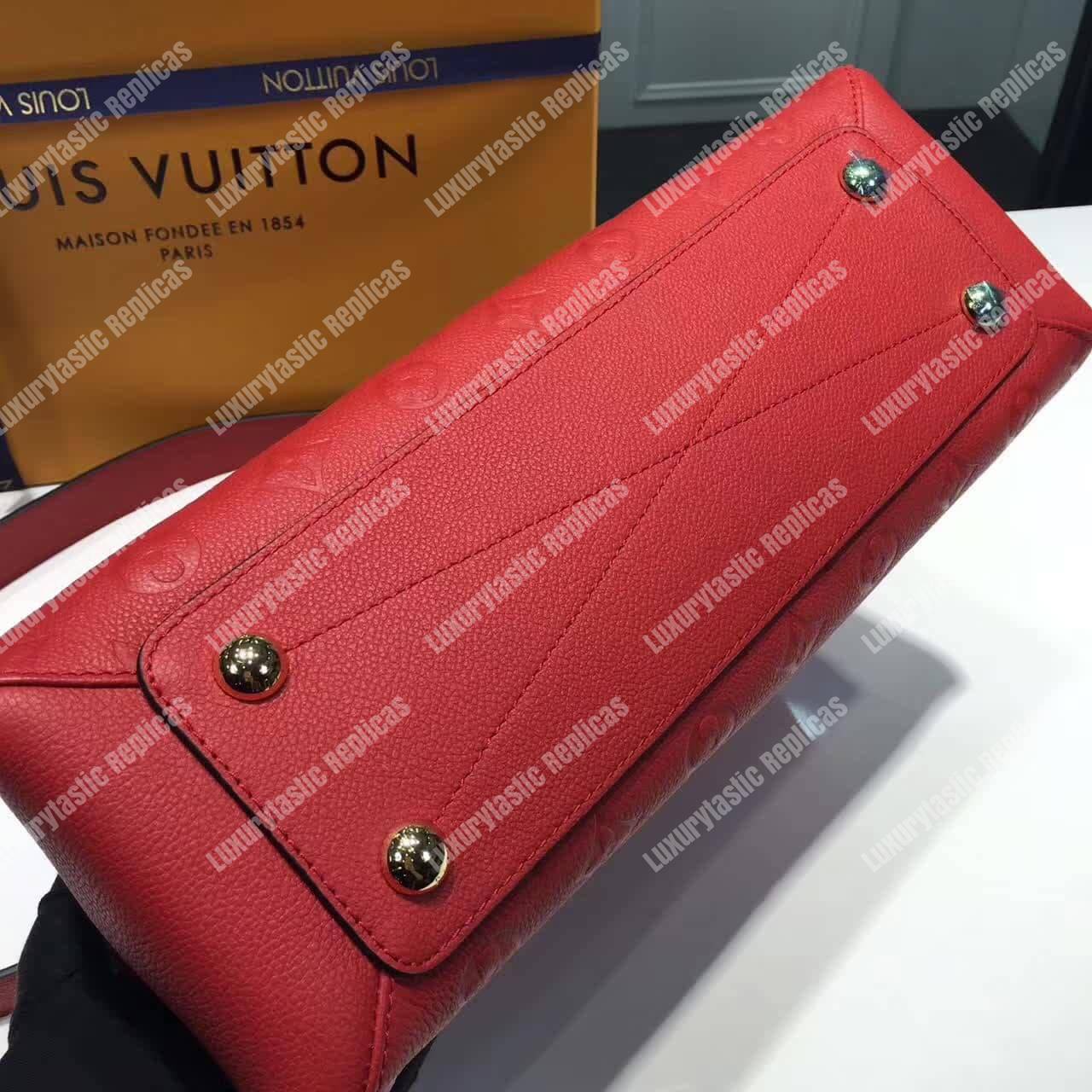 LV Vosges MM Bag Monogram Empreinte Leather Cerise