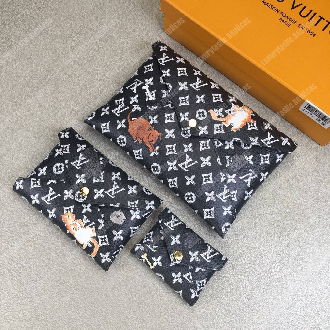 LV Pochette Kirigami Catogram Black / Orange