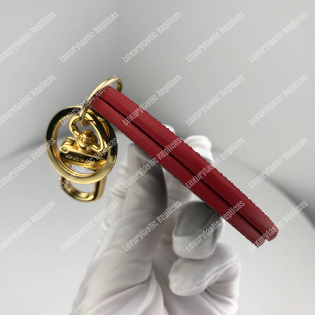 LV Mirror Bag Charm & Key Holder Monogram/Red
