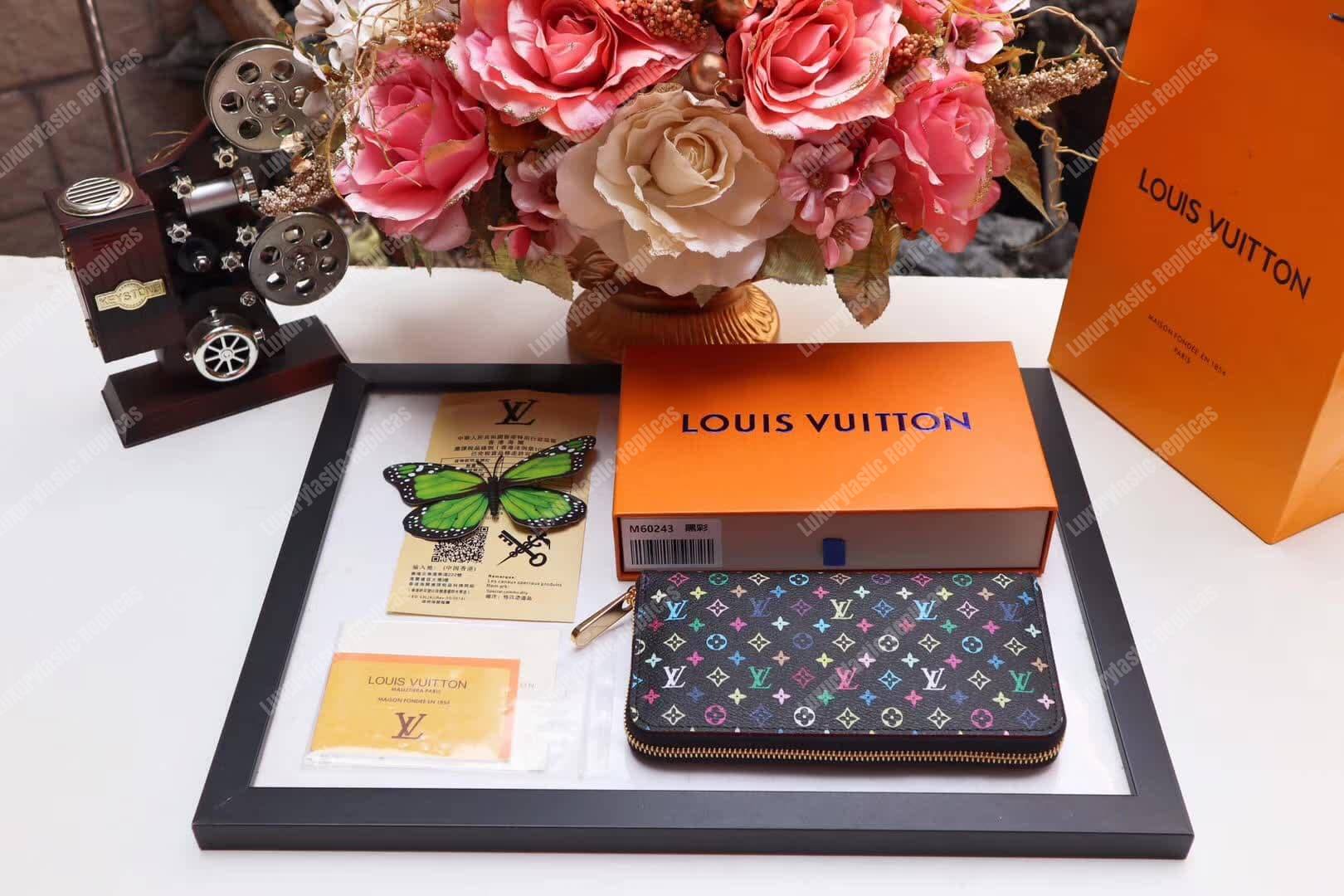 LV Zippy Wallet Monogram Multicolore Canvas (Black)