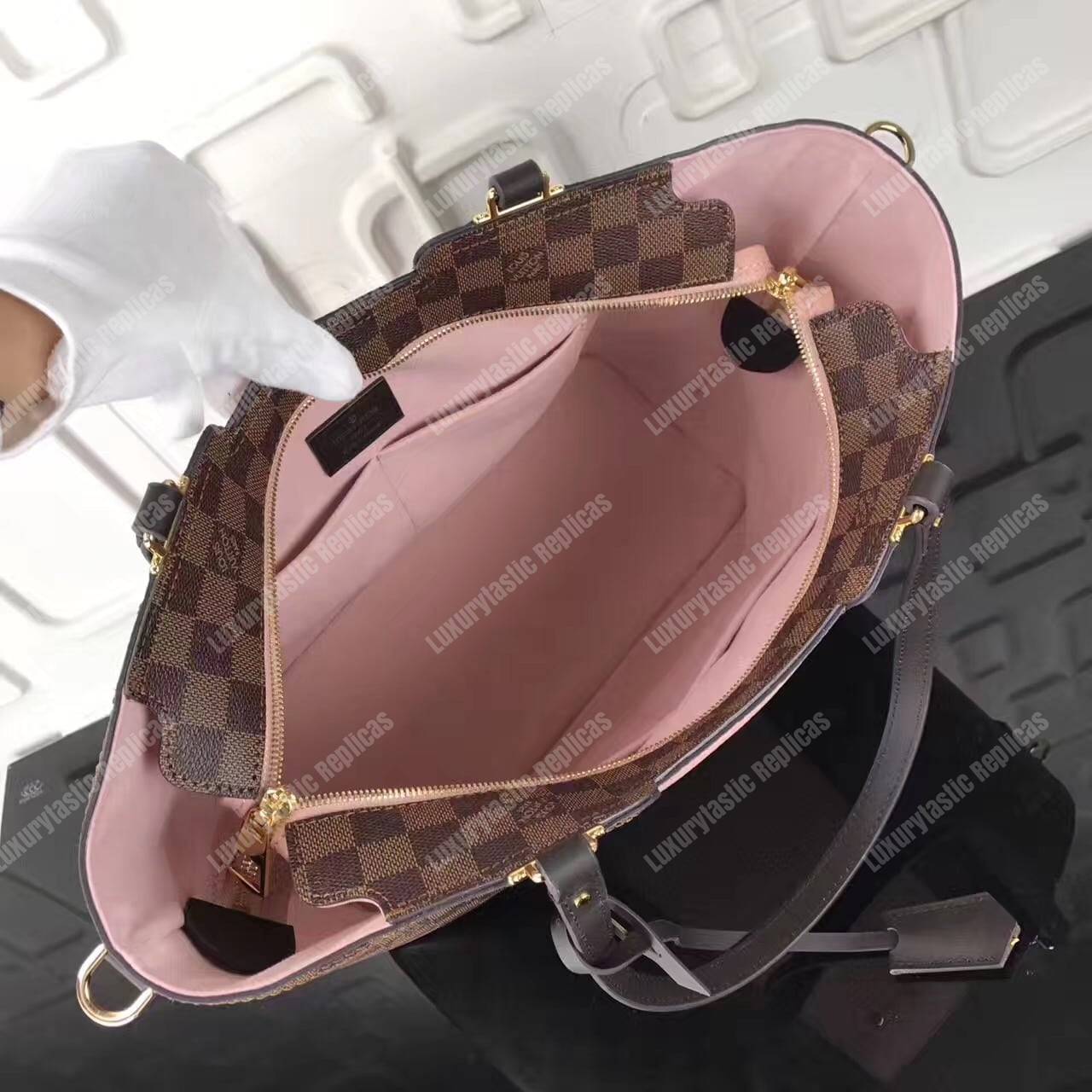 LV Jersey Damier Ebene Canvas Magnolia