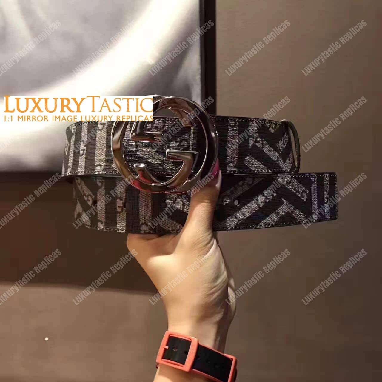 G*u*i gg caleido belt with interlocking g buckle