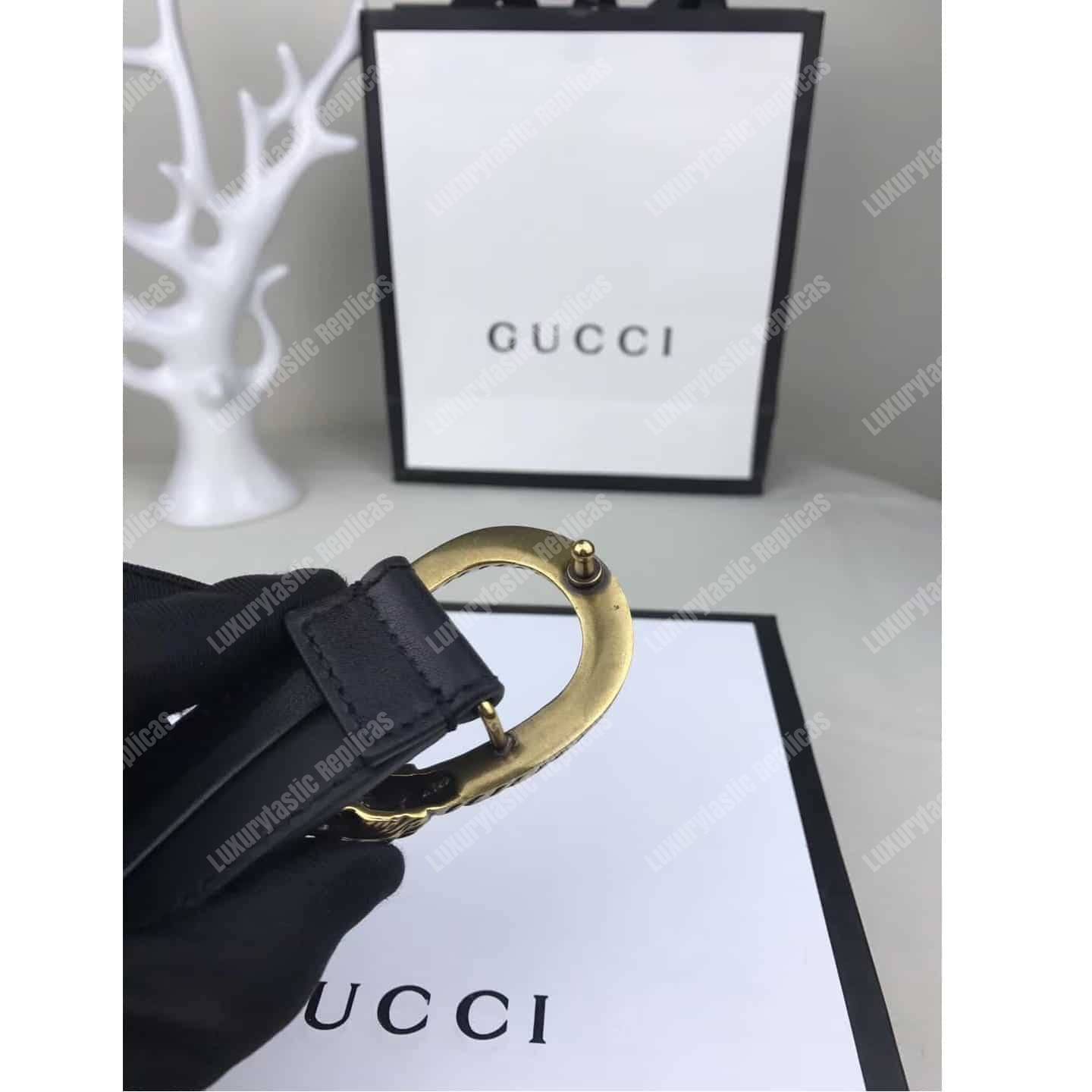 G*u*i leather belt with dionysus buckle
