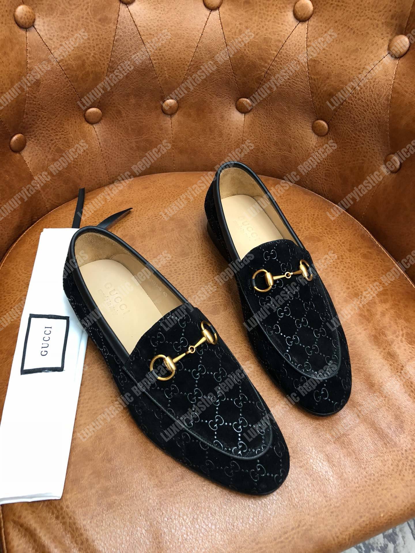 G*u*i jordaan gg velvet loafer black