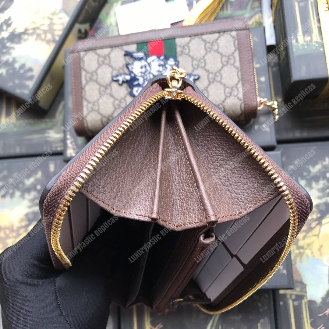 G*u*i ophidia gg zip around wallet with three little pigs