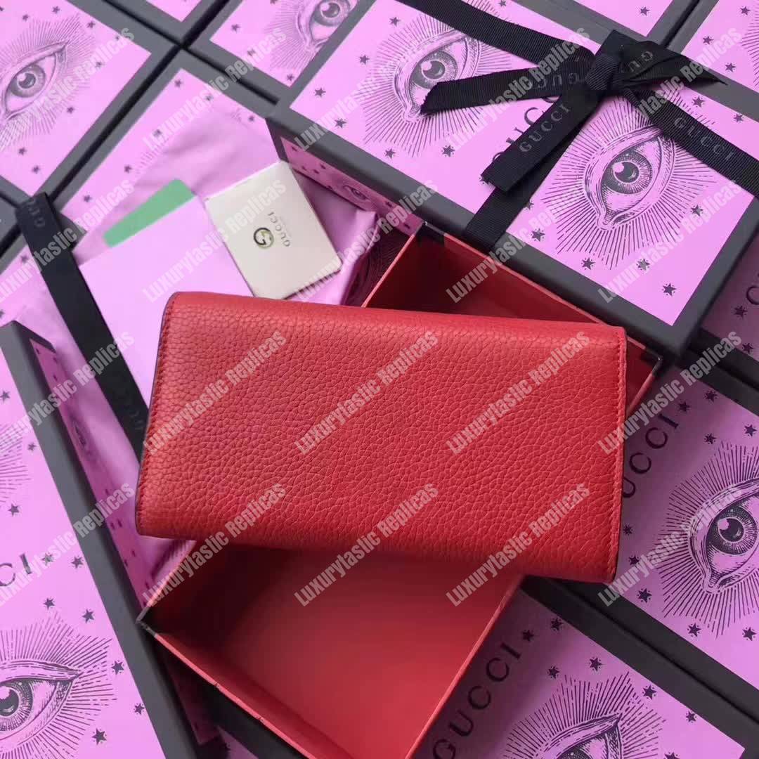 G*u*i padlock continental wallet red