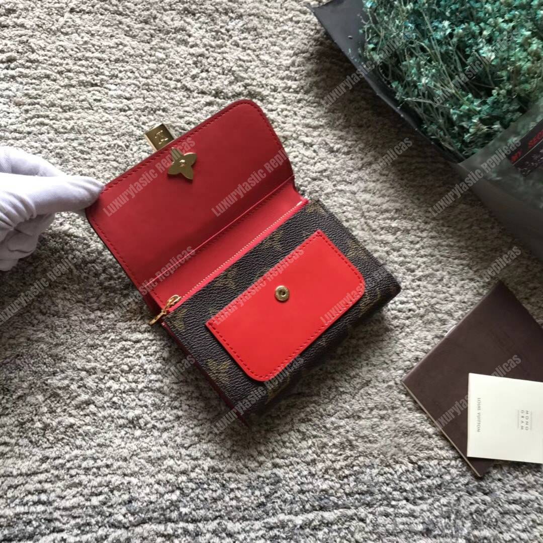 LV Flower Compact Wallet Monogram Coquelicot